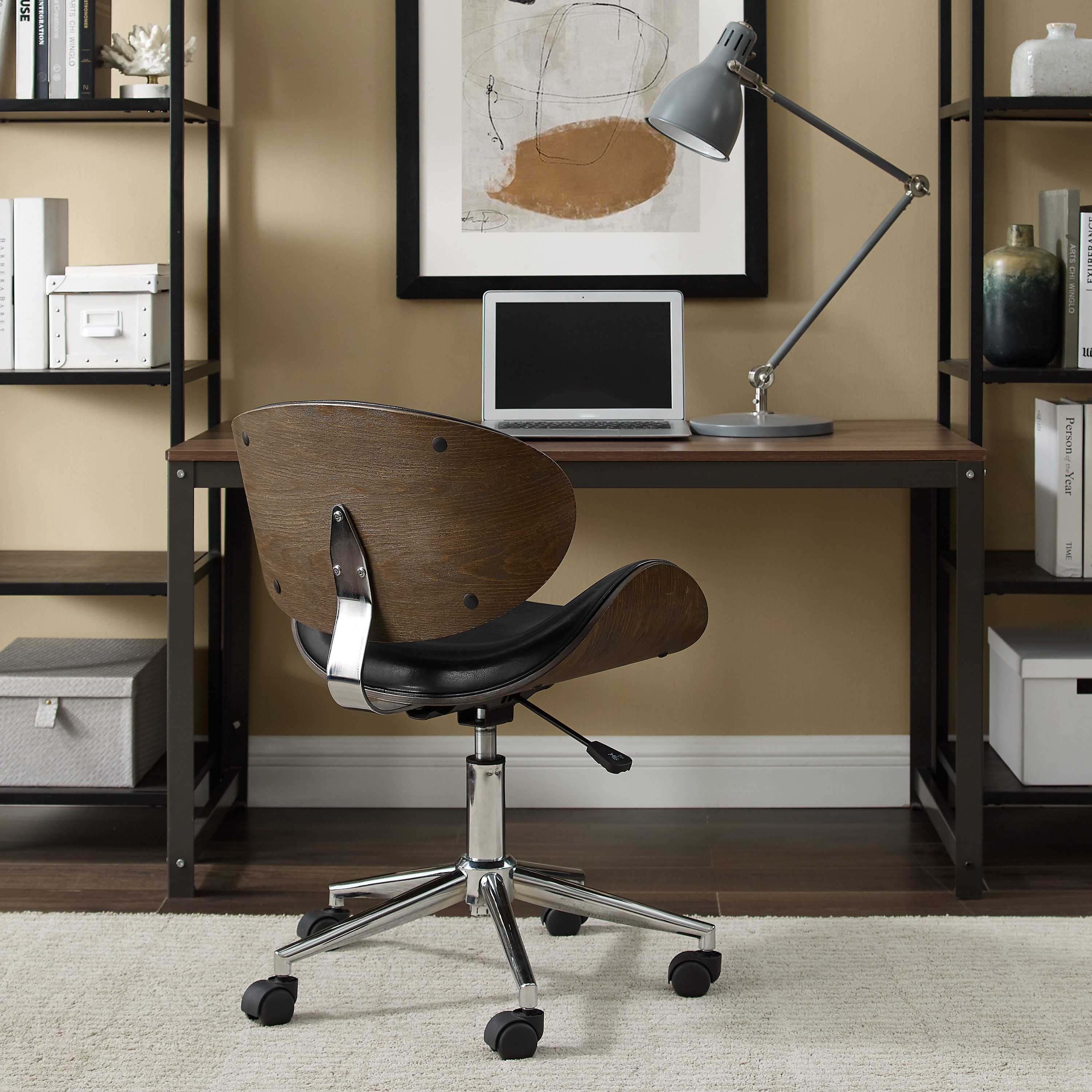 Madonna Mid-century Modern Adjustable Curved Office Chair by Corvus - On  Sale - Bed Bath & Beyond - 20882610