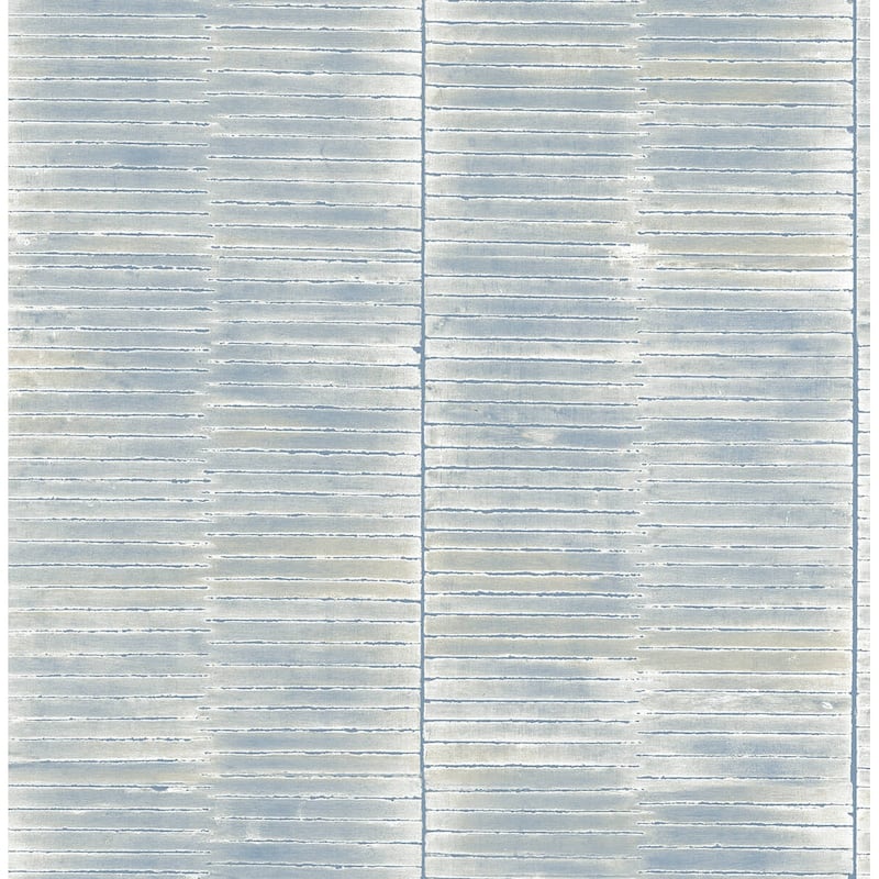 Seabrook Designs Koi Dynasty Bamboo Unpasted Wallpaper - 20.5 in. W x 33 ft. L - Periwinkle and Metallic Pearl