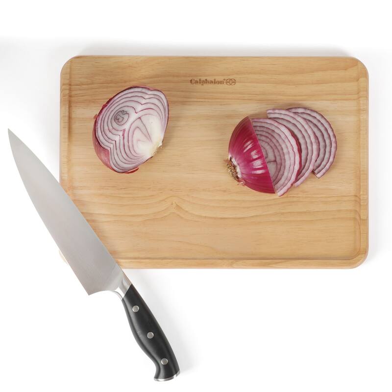 Calphalon Edge Guard 18 x 12, or 13.6 x 9.5 in Rubber Wood Cutting Board