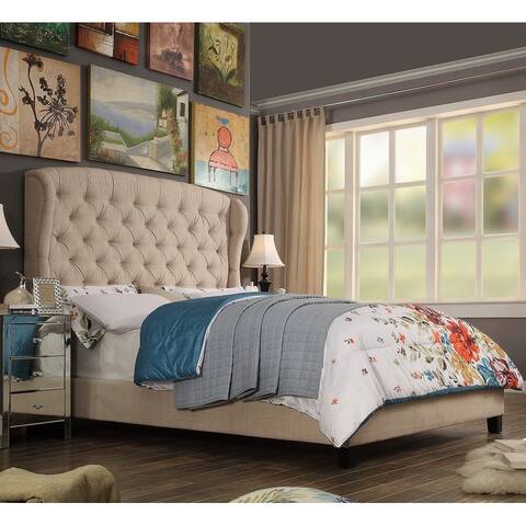 Audrey Tufted Upholstered Wingback Bed Set