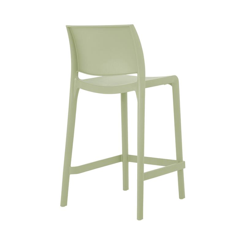 Sensilla Resin Stackable Counter-height Bar Stools, Set of 2
