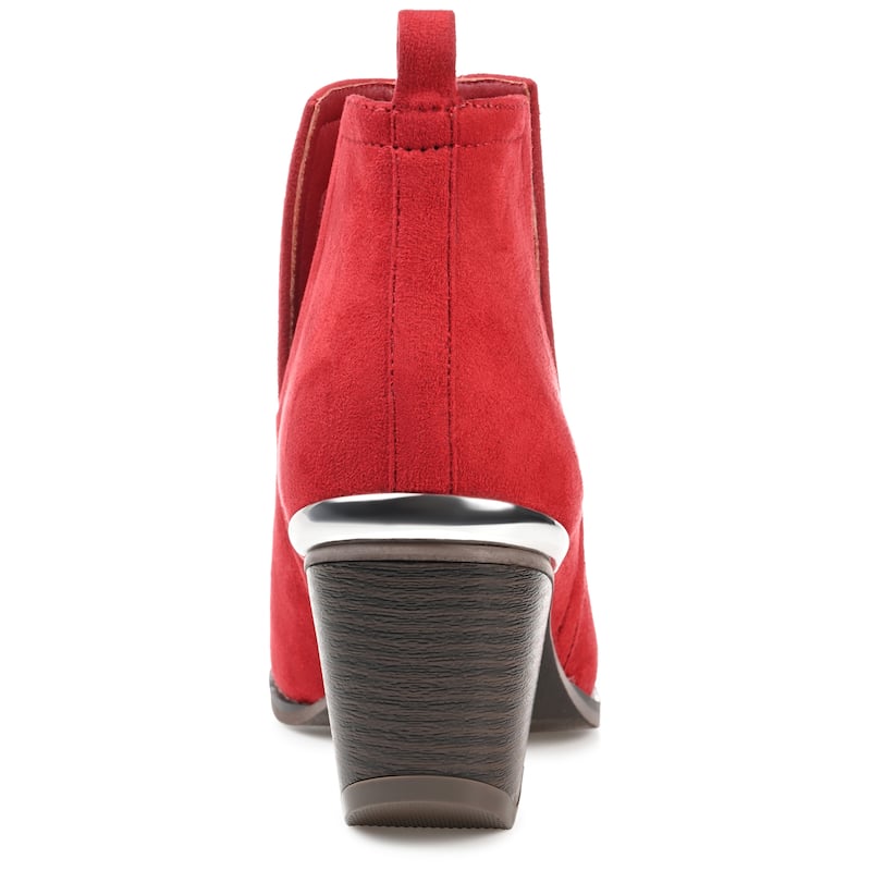 Journee Collection Women's Issla Pull On Stacked Heel Booties