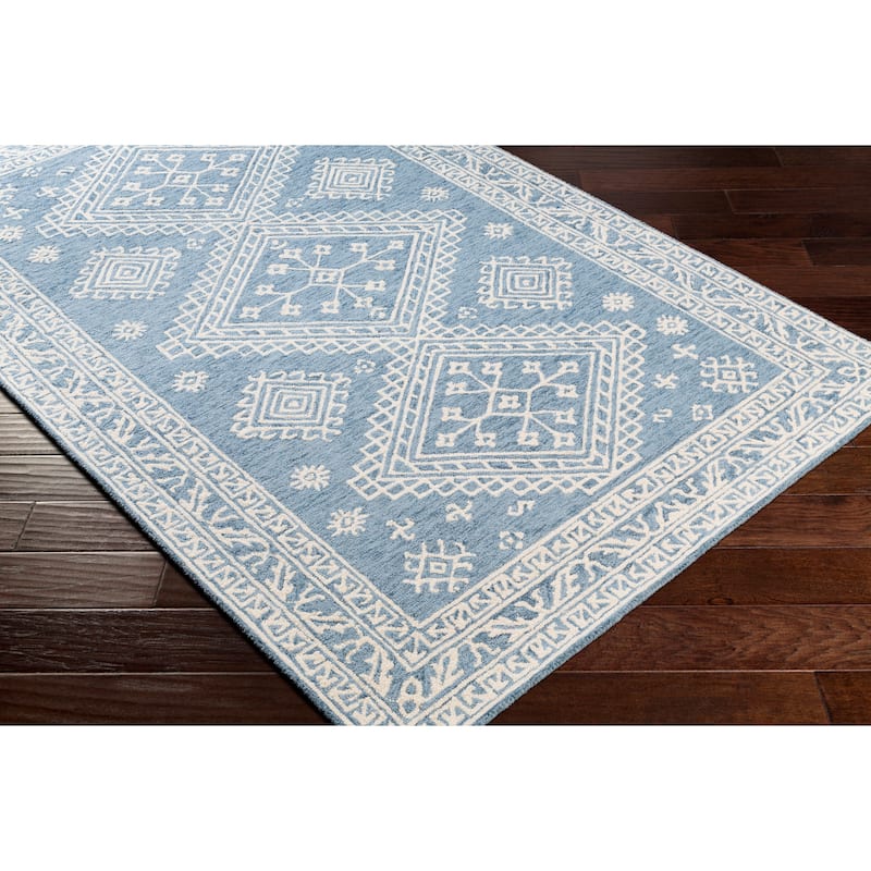 Livabliss Lorna Handmade Triple Medallion Wool Area Rug