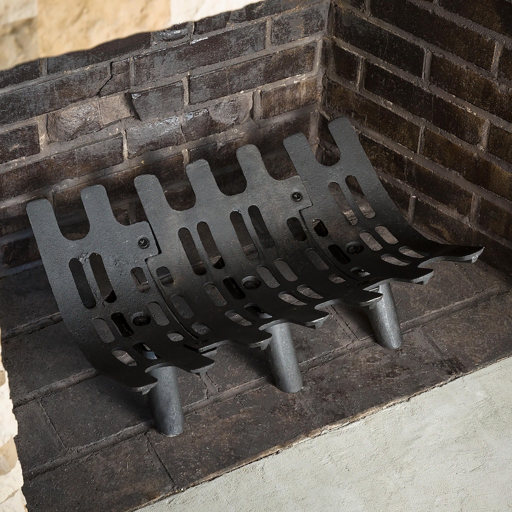 Small Cast Iron Deep-Bed Fireplace Grate with Four Legs