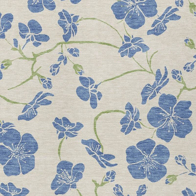 HomeRoots Floral Transitional Rectangle Outdoor Rug