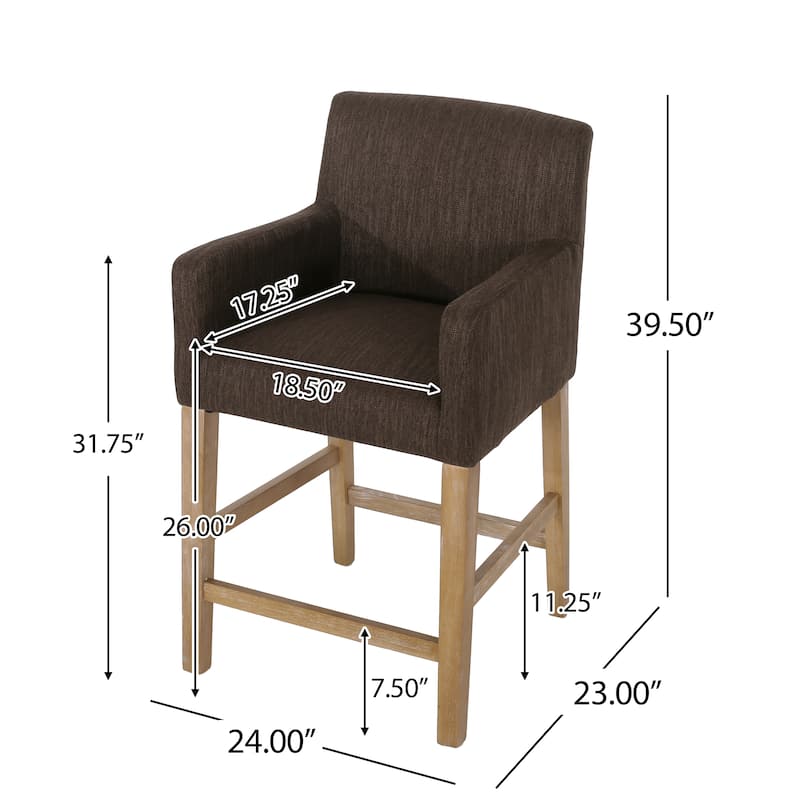Armga Upholstered 26 inch Counter Stool by Christopher Knight Home