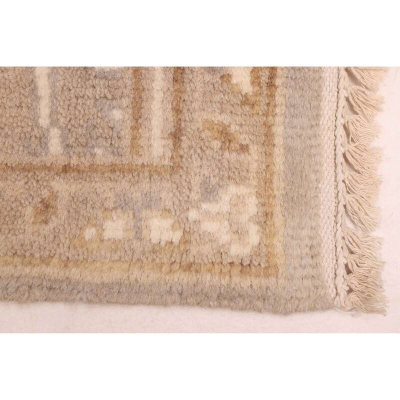 ECARPETGALLERY Hand-knotted Royal Oushak Light Grey Wool Rug - 7'11 x 10'0