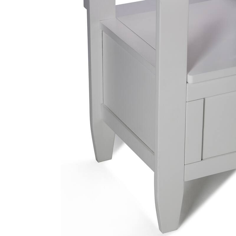 WYNDENHALL Riverside SOLID WOOD 48 inch Wide Contemporary Entryway Storage Bench - 20 inch wide