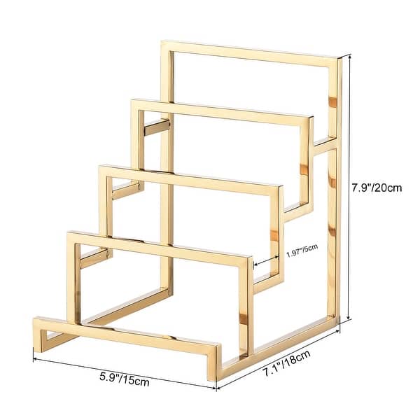 2 Tier Metal Shoe Handbag Display Stand, Floor Standing Heavy