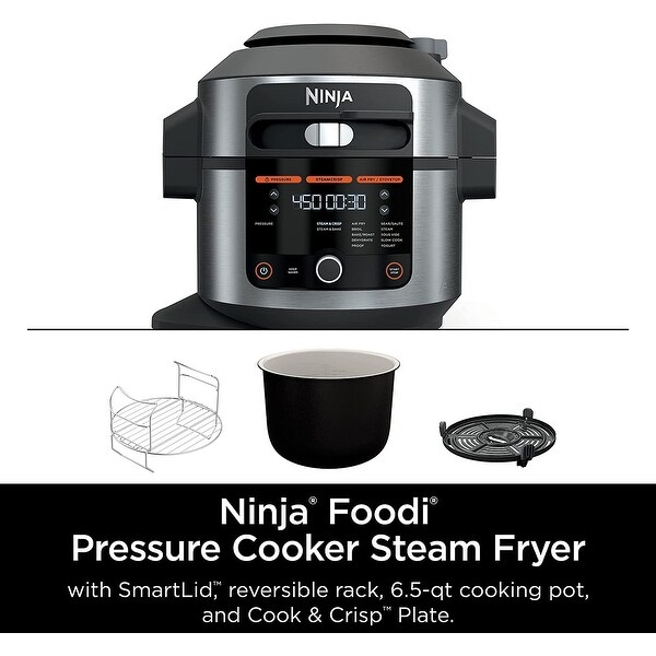 その他 Ninja OL501 Foodi 14in1 Ninja OL501 Foodi 14-in-1 6.5 Quart SmartLid Pressure Cooker Steam