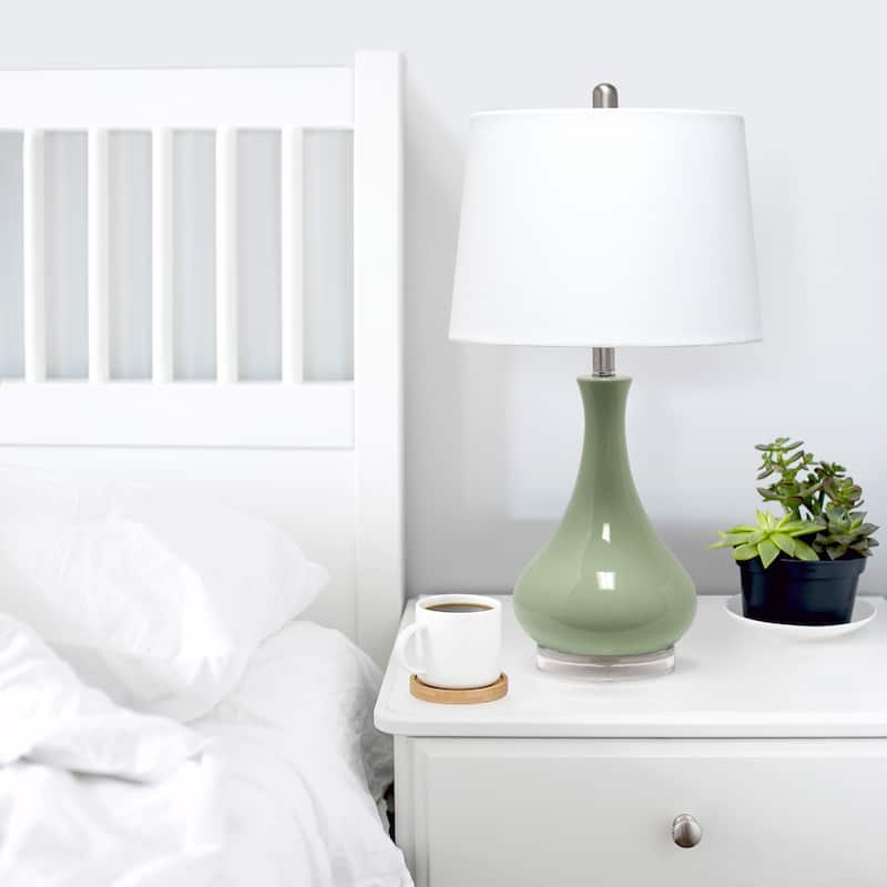 Lalia Home Droplet Table Lamp with Fabric Shade