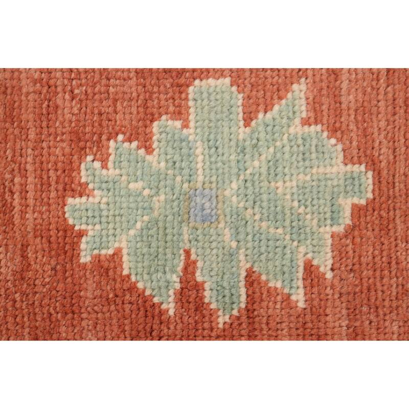 Hand Knotted Oriental 100% Wool Carpet Modern Geometric Oranges & Rust Gabbeh Area Rug - 12' 3'' X 9' 2''