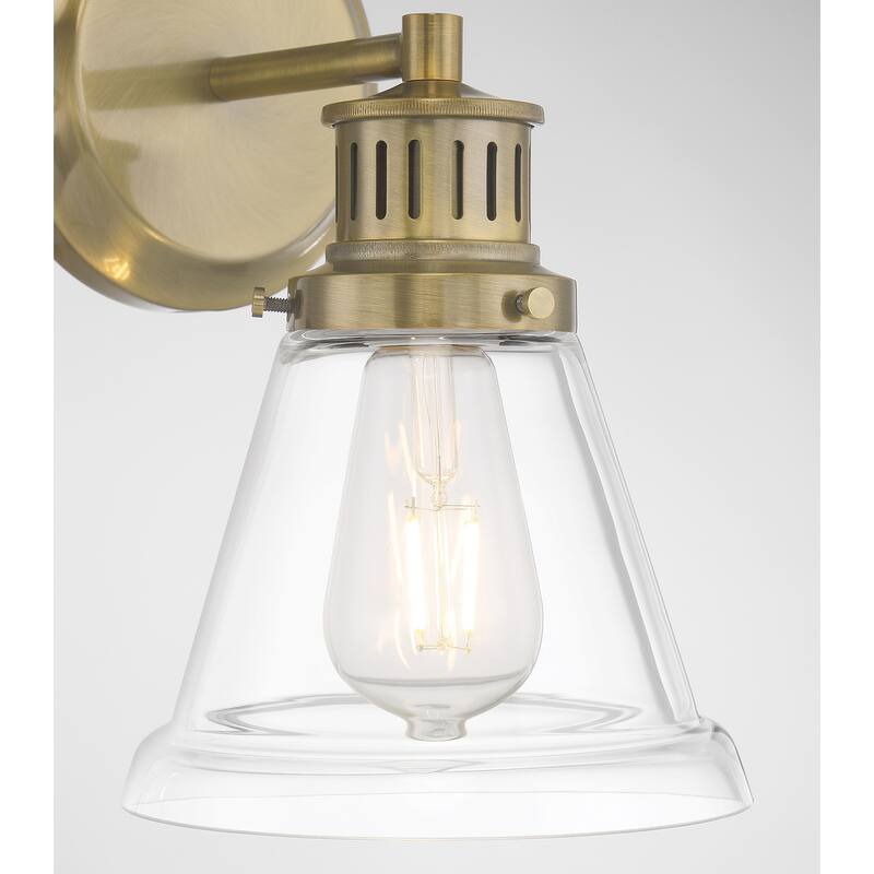 Alden Bath Light - Polished Nickel, Matte Opal