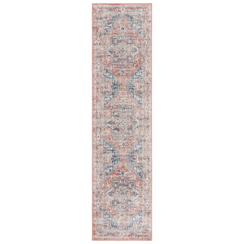 SAFAVIEH Vintage Amely Tabriz Oriental Rug - 2' x 8' Runner - Rust/Blue