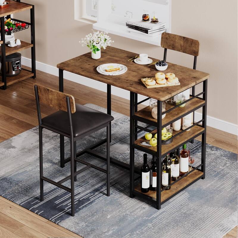 Dining Table Set for 2 - Brown
