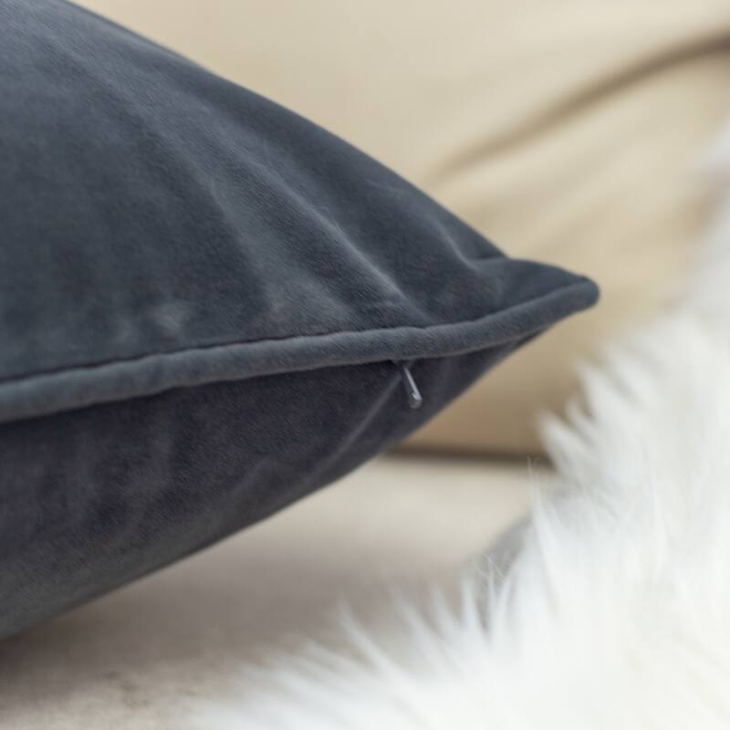 Elisa Velvet 20" Square Decorative Throw Pillow 2PK