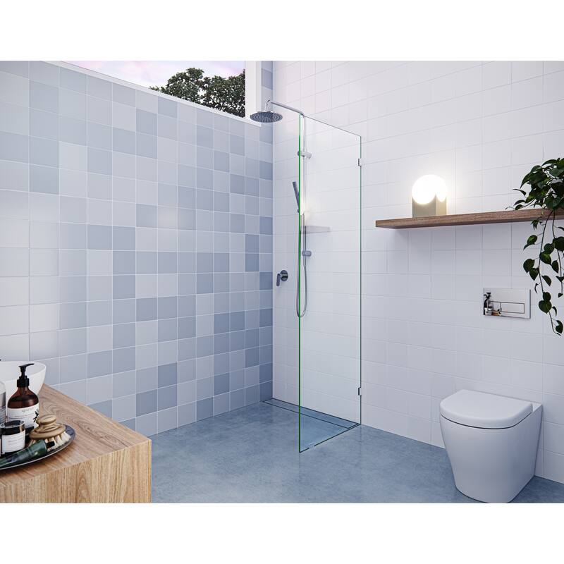 Glass Warehouse 78" x 21.5" Frameless Shower Door - Single Fixed Panel
