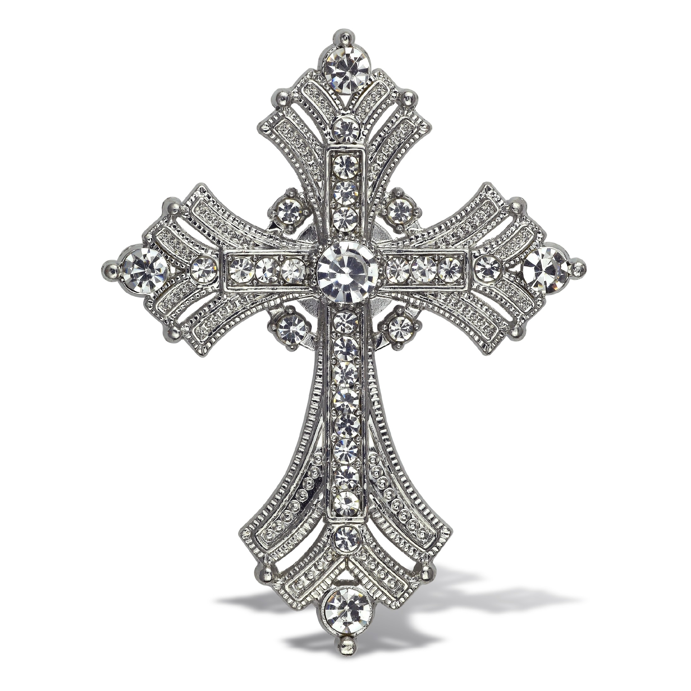 Aqua79 Fleur De Lis Sparkling Refrigerator Magnet with Rhinestones - 2.75 inches