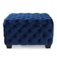 preview thumbnail 41 of 54, Jaymee Modern Glam Button Tufted Velvet Ottoman by Christopher Knight Home