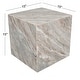 preview thumbnail 11 of 32, Felix Minimalist Marble Cube End Table, Stone Square Block Side Table, Solid Living Room Accent Pedestal