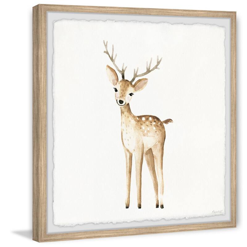 Baby Deer Antlers Framed Wall Art, Elegant Home Touch - Sophisticated Artwork for Refined Décor