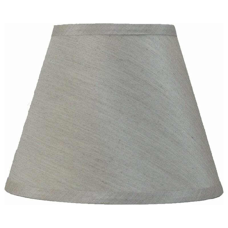 Hardback Faux Silk Conical Lamp Shade, 5 inch Top, 9 inch Bottom, 7 inch Slant - Single - Champagne