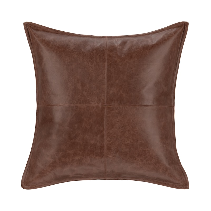 Villa by Classic Home Dumont Genuine Leather Throw Pillow