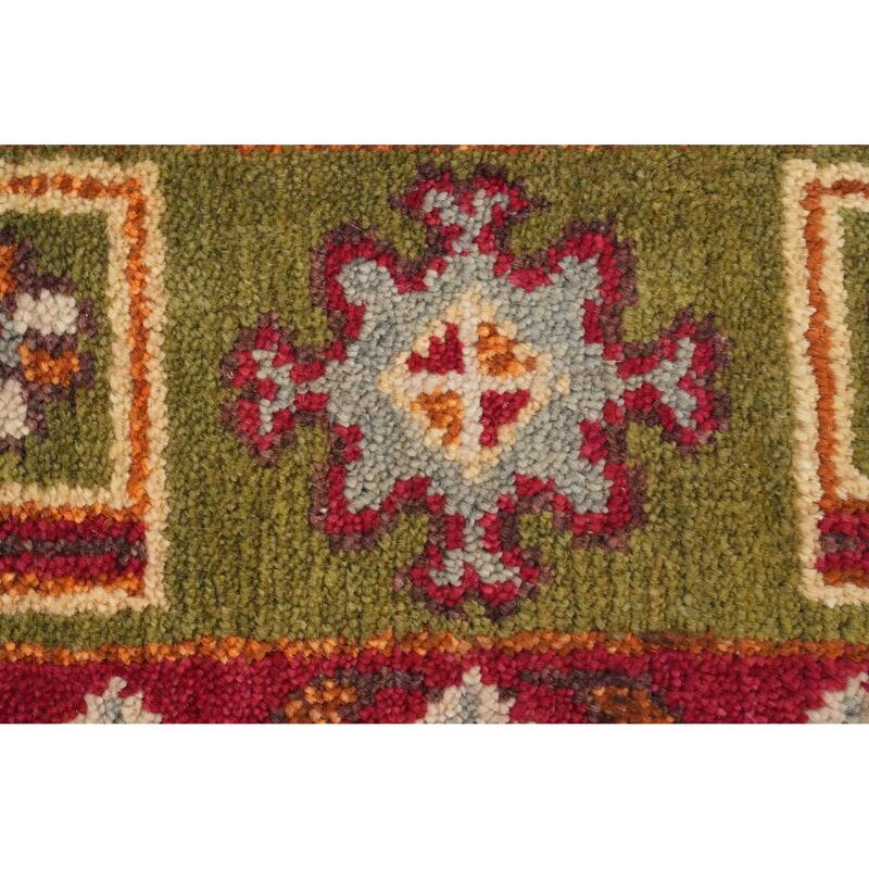 Hand Knotted Oriental 100% Wool Carpet Traditional Medallion Yellow & Gold Kazak Area Rug - 5' 9'' X 4' 0''