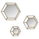 preview thumbnail 3 of 4, Shanton Hexagonal Wall Mirrors (Set of 3)