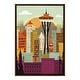 preview thumbnail 15 of 19, Kate and Laurel Sylvie Seattle Framed Canvas by Amber Leaders Designs 23x33 - Plastic - Brown