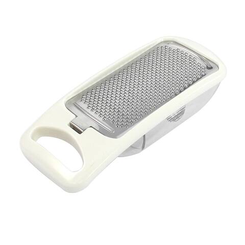Kitchen Plastic Handle SS Curved Coarse Vegetable Fruit Grater Zester - 6.1" x 2.8" x 1.6"(L*W*H)