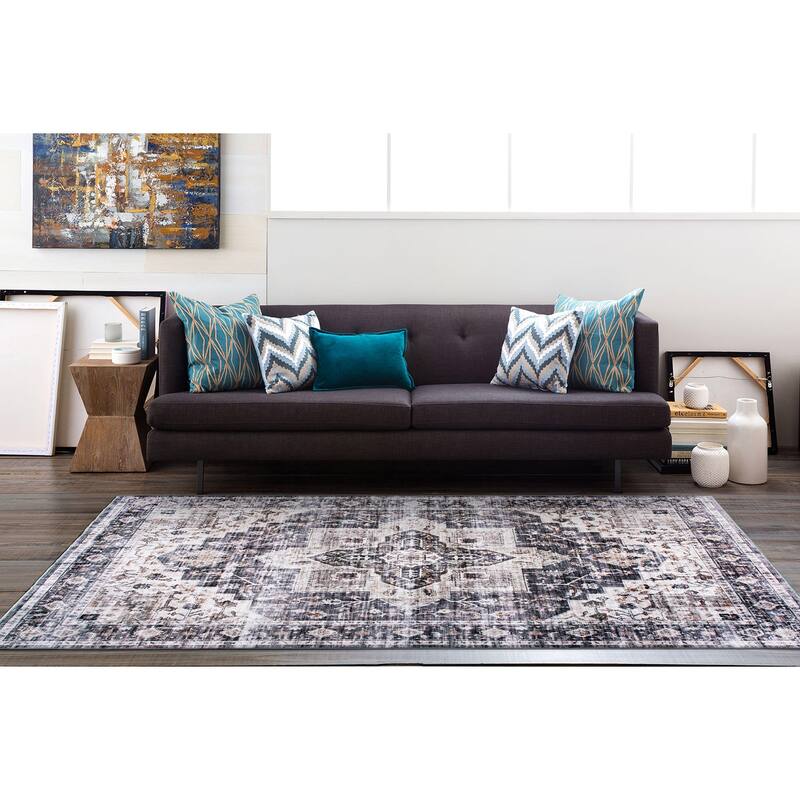 World Rug Gallery Distressed Traditional Machine Washable Area Rug