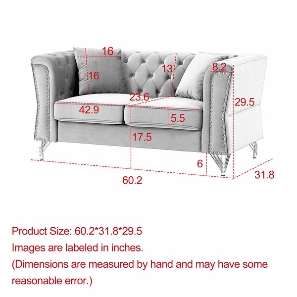 2 Seater Sofa Tufted Couch with Metal Foot - Bed Bath 2 Seater Sofa Tufted Couch with Metal Foot - Bed Bath