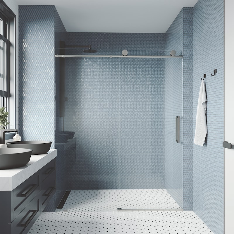 VIGO Elan Frameless Sliding Shower Door