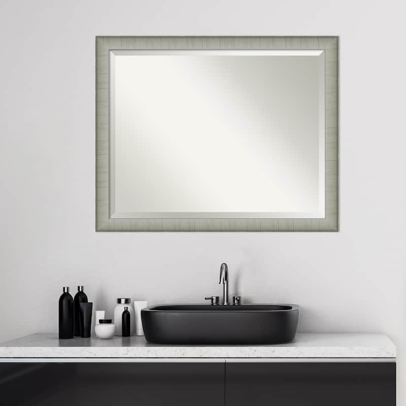 Beveled Bathroom Wall Mirror - Elegant Frame