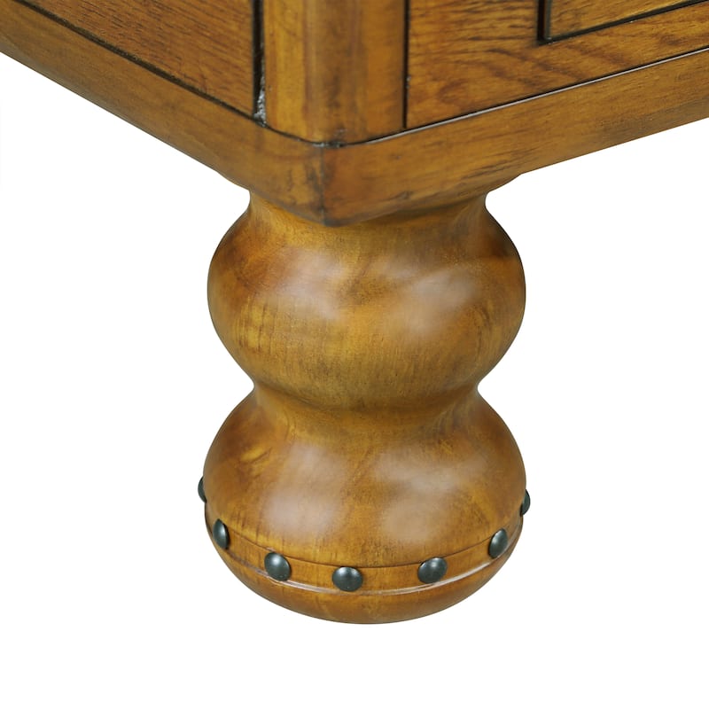 Rectangle Coffee Table, 40-Inch Antique Coffee Table with 4 Drawers,Wood Center Table Tea Table with Rivet Decoration Legs