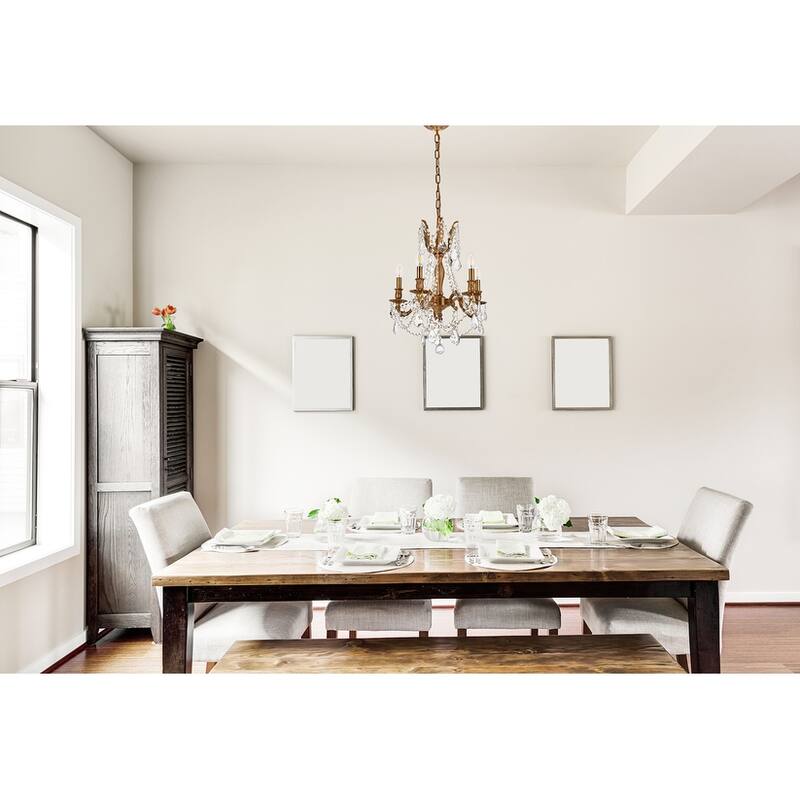 Somette Meilen 5-light Royal Cut Crystal and French Gold Chandelier