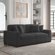 preview thumbnail 51 of 132, Corduroy Couch Modular Sectional Sofa with Pillows 2 Piece - Grey
