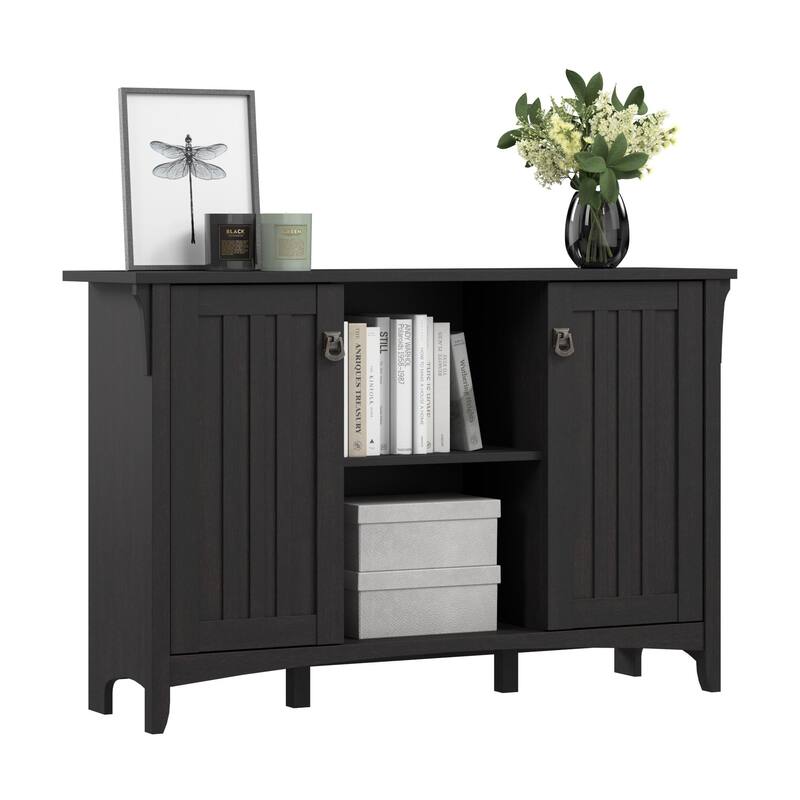 Salinas Accent Storage Cabinet with Doors by Bush Furniture - Vintage Black