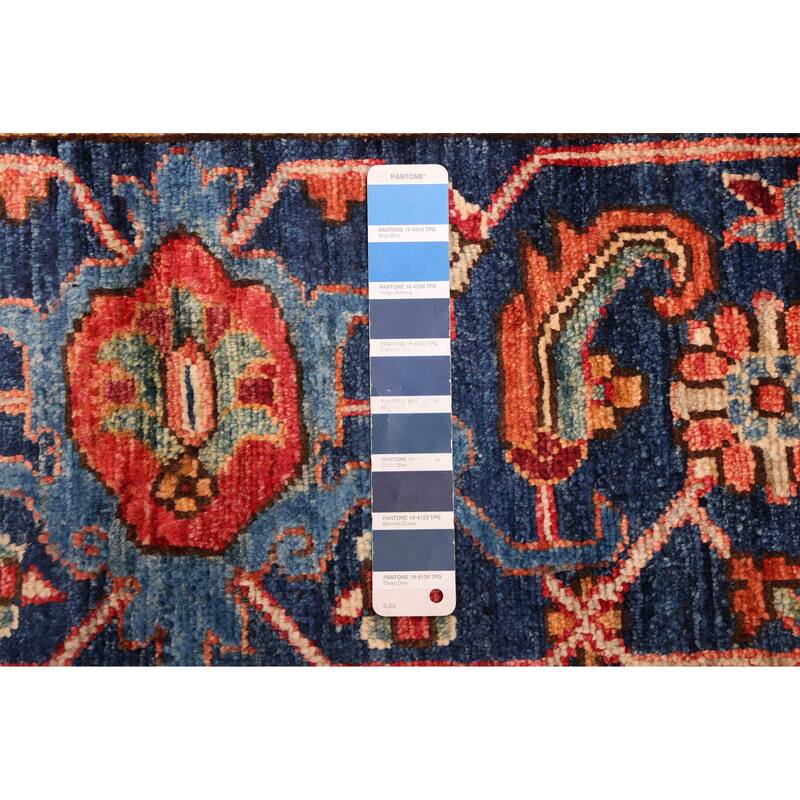 ECARPETGALLERY Hand-knotted Aryana Blue Wool Rug - 9'11 x 14'2