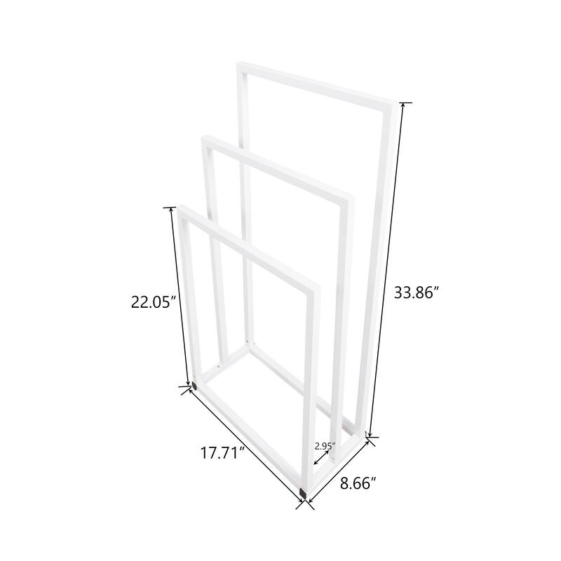 Metal Freestanding Towel Rack 3 Tiers Hand Towel Holder Organizer for Bathroom Accessories