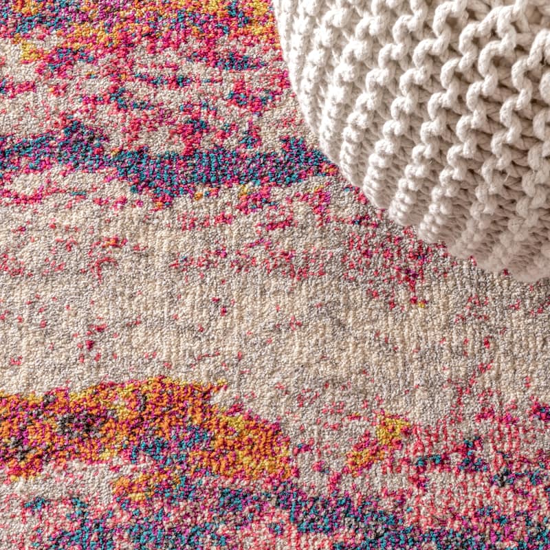 JONATHAN Y Groovy POP Modern Abstract Brushstroke Area Rug