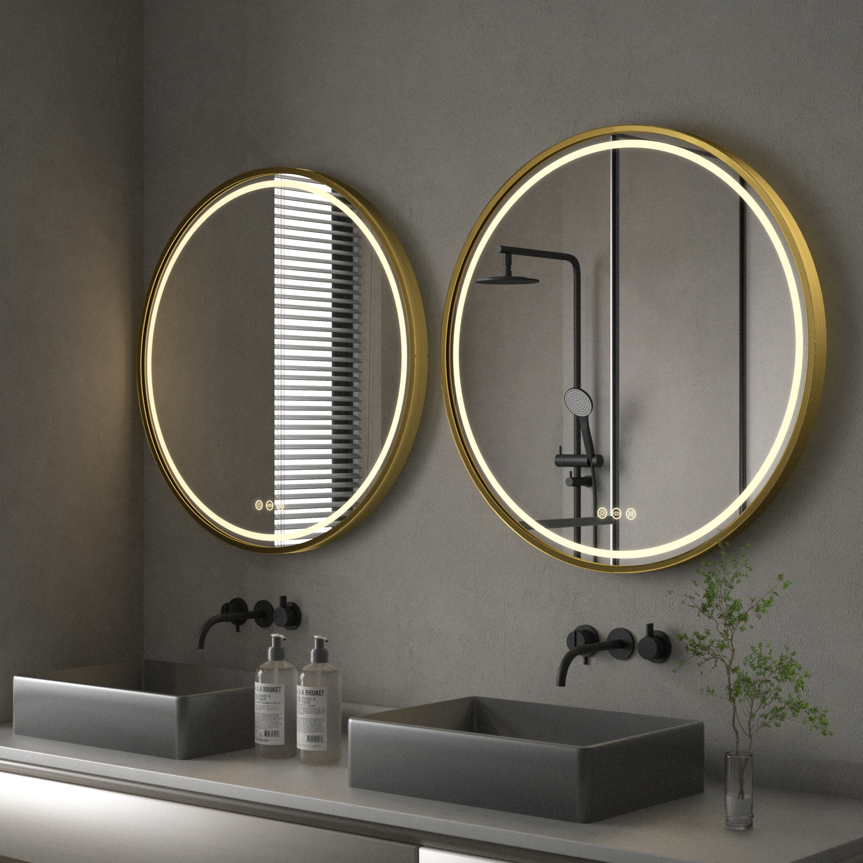 500mm round led mirror discount