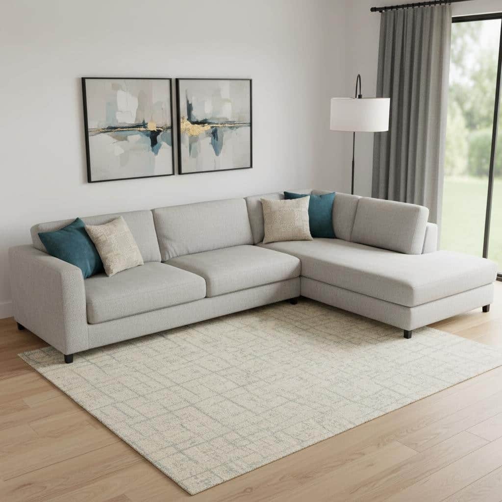 HomeRoots Striped Modern, Contemporary Rectangle Area Rug - 8' X 10'