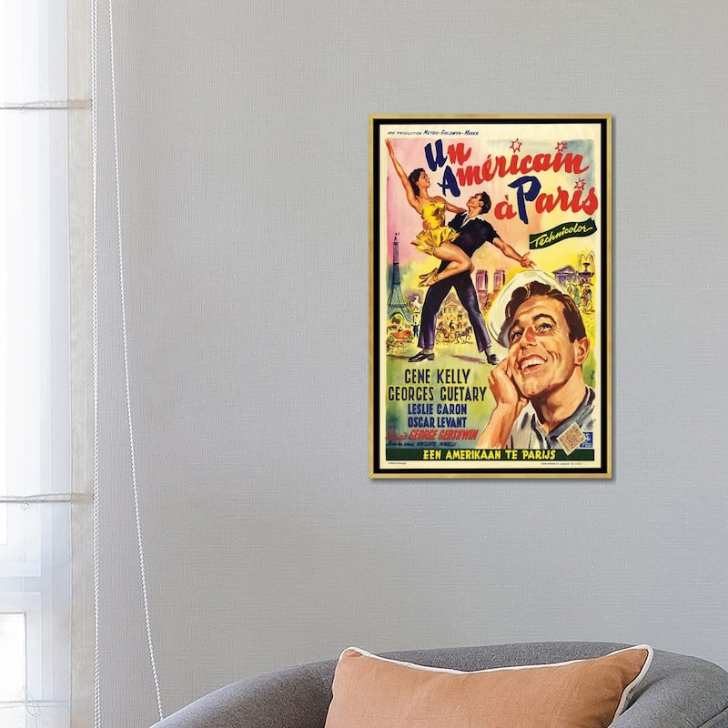 iCanvas "1951 An American In Paris Movie Poster" by The Advertising Archives Framed Canvas Print