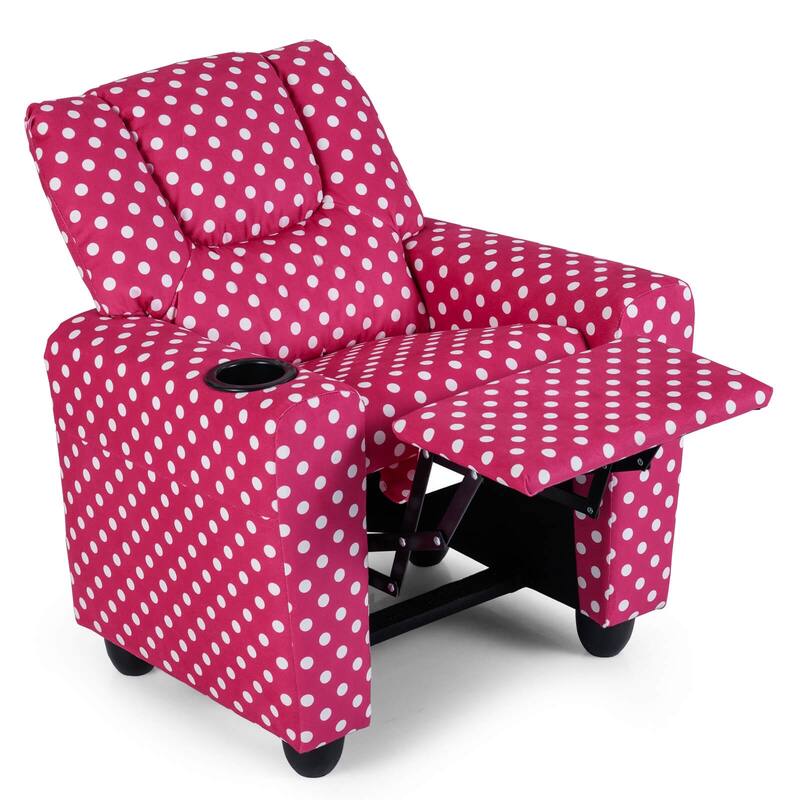 Costway Kids Recliner with Cup Holder with Adjustable Backrest &