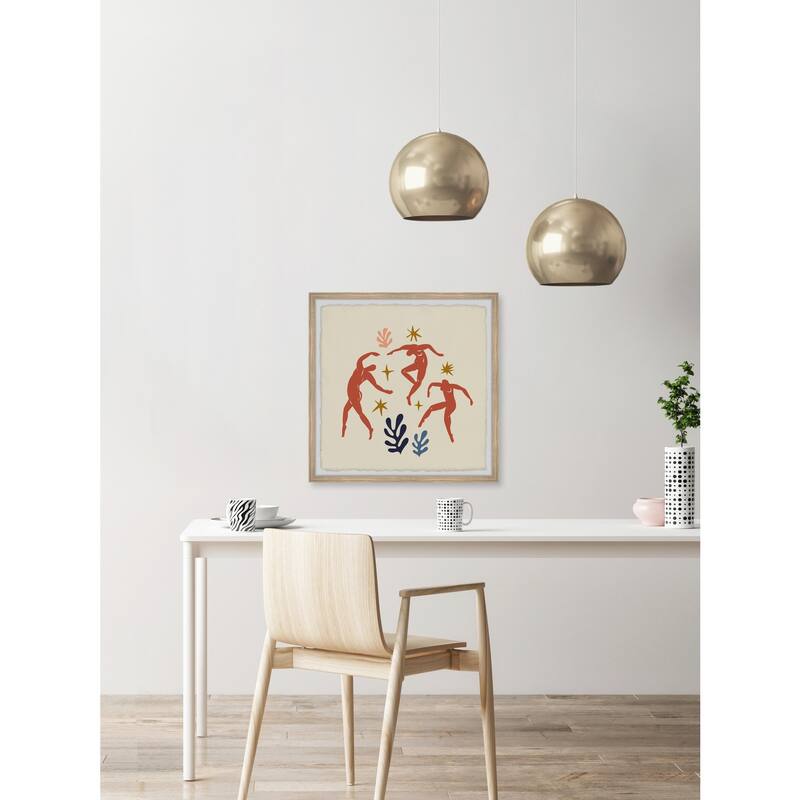 Human and Plants Interact Framed Wall Art, Nature-Inspired Accent - Refreshing Botanical Touch for Your Walls