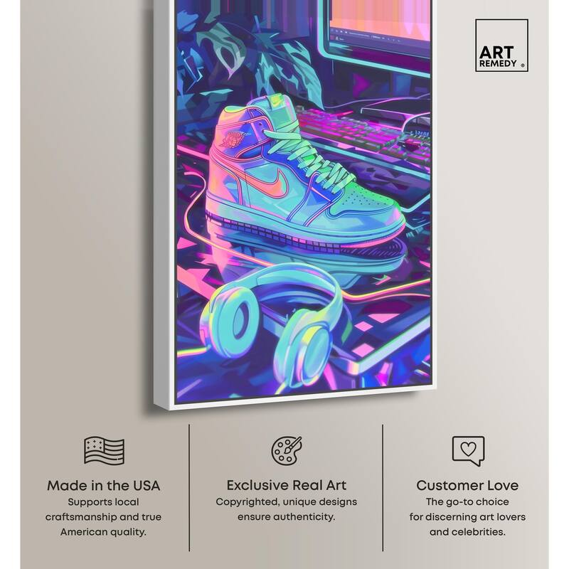 PC Gamer Sneaker Canvas by Art Remedy