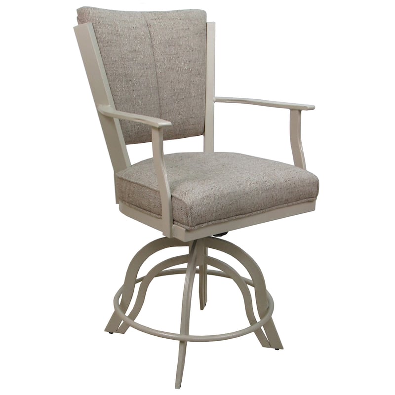 Montana Cream Swivel Tilt Metal 30" or Counter 26" Bar Stool - Beige - Counter Height