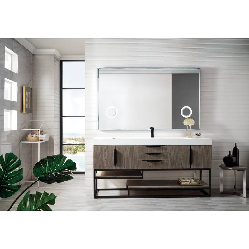 James Martin Vanities 983-V72S-R-MB-GW Columbia 72" Free Standing